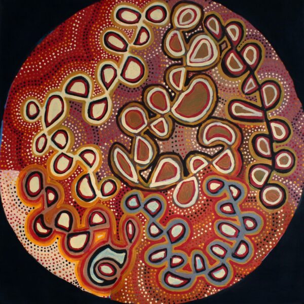 Mina Mina Jukurrpa (Mina Mina Dreaming)- Ngalyipi by Gayle Napangardi Gibson