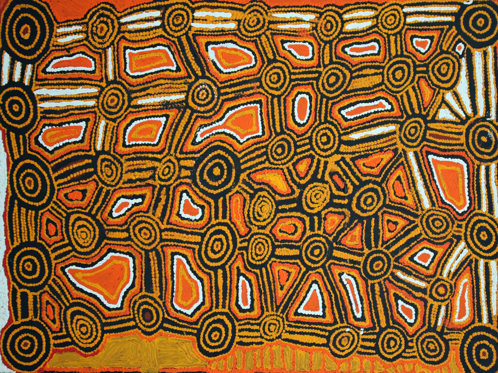 Painting by Fred Tjakamarra